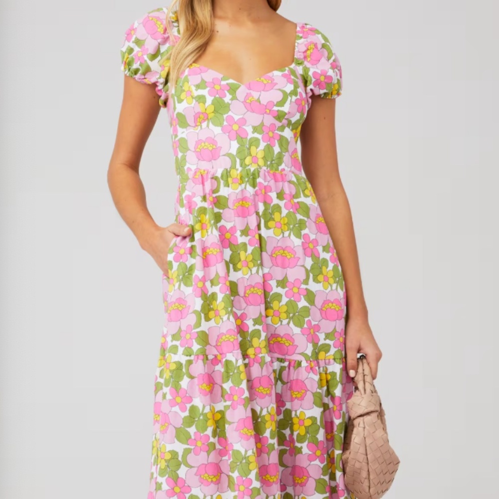 Show Me Your Mumu Cathy Maxi Dress – Groovy Floral – Size Small